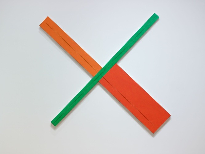 Green2 Orange X Painting Robert Mangold 1983