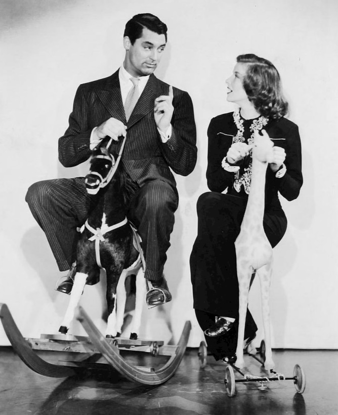 Katharine Hepburn and Cary Grant during the filming of Holiday Los Angeles 1937