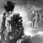 On the set of The 39 Steps 1935Madeleine Carroll and Robert Donat.