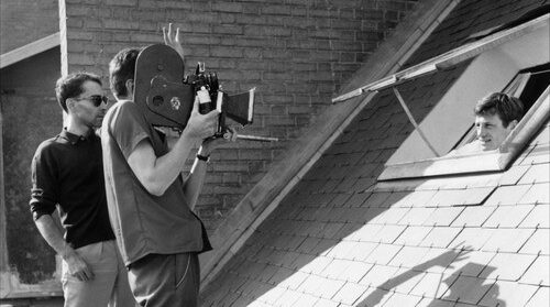 Raoul Coutard ( Next to Jean-Luc Godard, filming Jean-Paul Belmondo in Breatless, Paris, 1960