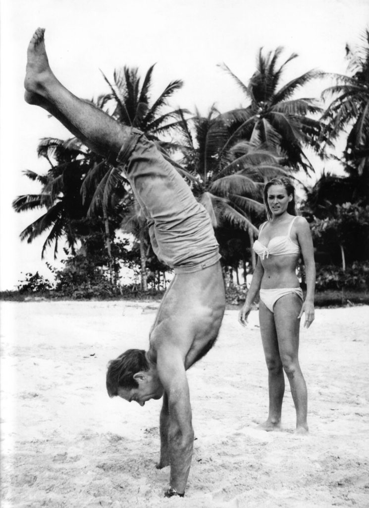 Sean Connery Ursula Andress on the set of ‘Dr No 1961