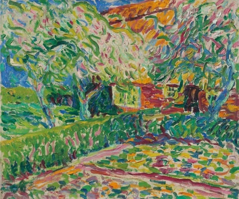 Blossoming Apple Trees Erich Heckel 1907