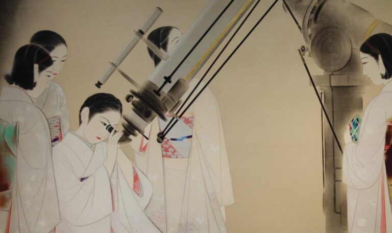 Women Watching Stars, Ōta Chōu, 1936