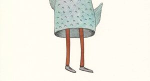 half of a fish costume Marc Johns