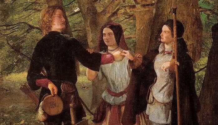 Walter Deverell, The Mock Marriage of Orlando and Rosalind, 1853