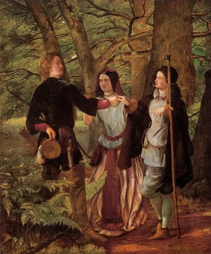 Walter Deverell The Mock Marriage of Orlando and Rosalind 1853