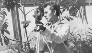 Gregory J. Markopoulos filming Swain, 1950