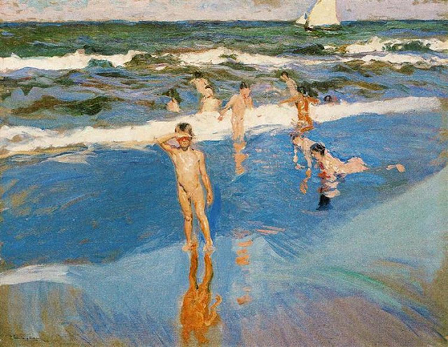 Joaquin Sorolla Boys in the sea