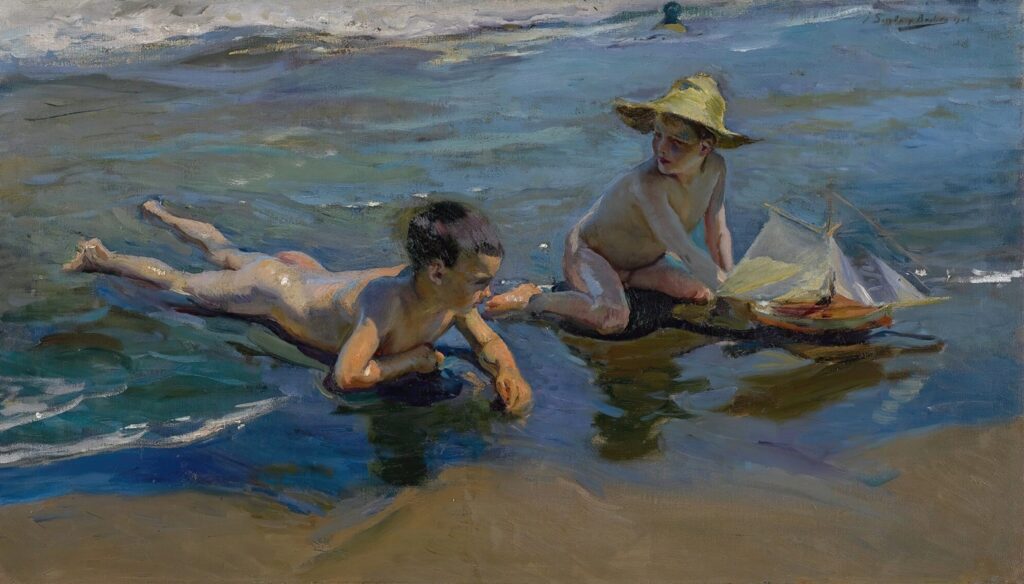 Joaquin Sorolla Children Playing On The Beach 1904