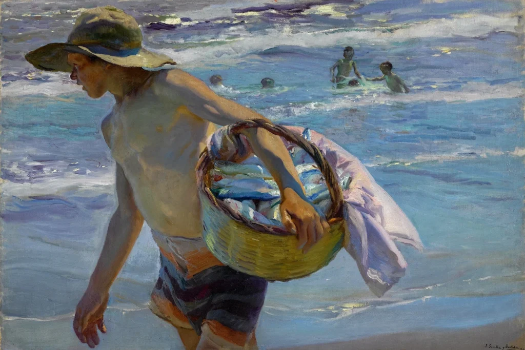 Joaquin Sorolla El nino pescador en la playa Oceano Mar Pesca