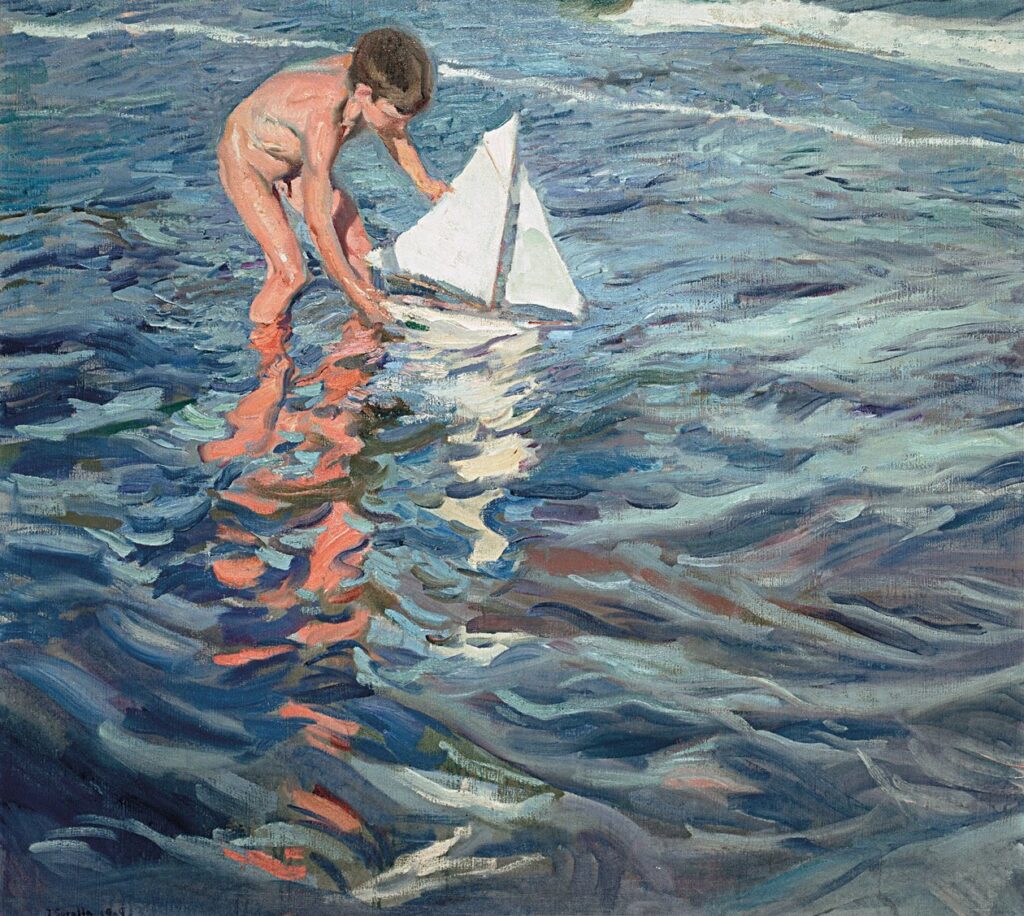 Joaquin Sorolla The Little Sailing Boat 1909