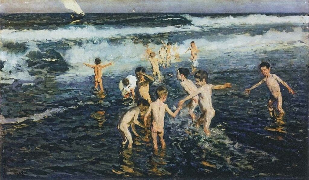 Joaquin Sorolla Y Bastida Sad Inheritance Study Beach Rascals 1908