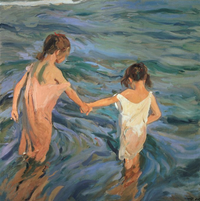 Joaquin Sorolla y Bastida Children in the Sea 1909