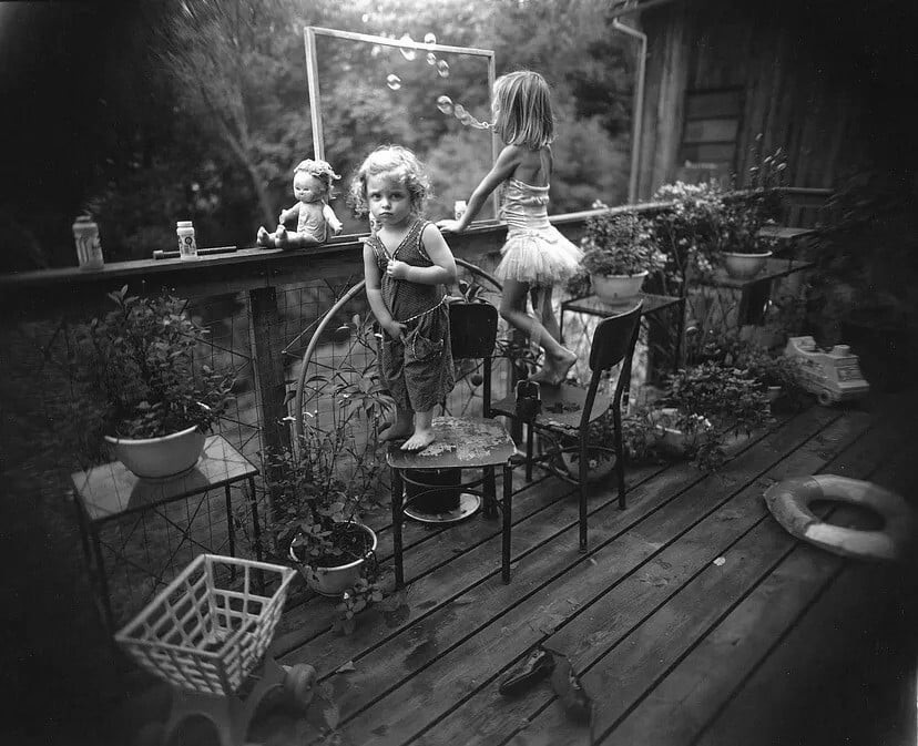 Sally Mann Blowing Bubbles 1987 from Immediate Family