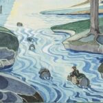 J.R.R. Tolkien  Bilbo comes to the Huts of the Raft-elves  1937  The Hobbit
