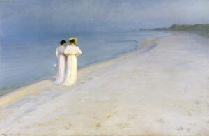 P.S. Krøyer, Summer Evening on Skagen Beach, 1893