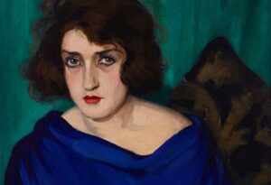 Tamara de Lempicka, Porstrait of a Young Lady in a Blue Dress, 1922