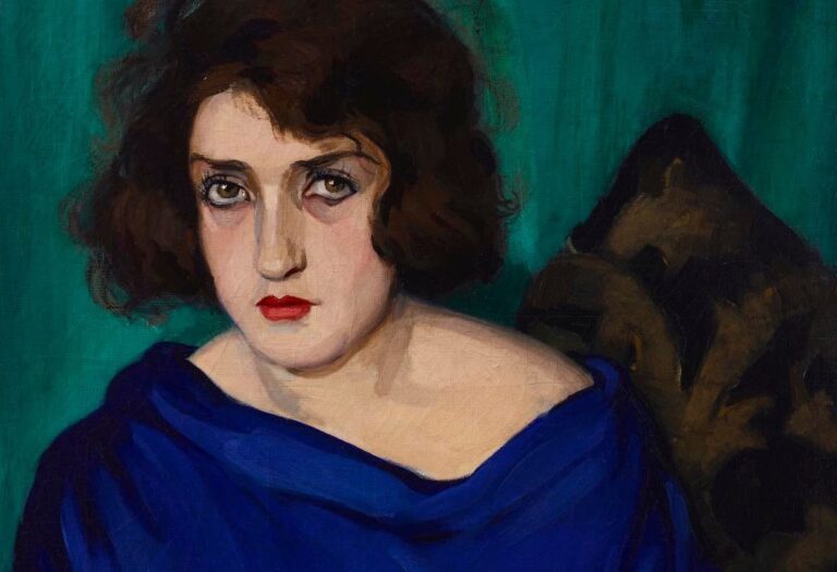 Tamara de Lempicka, Porstrait of a Young Lady in a Blue Dress, 1922