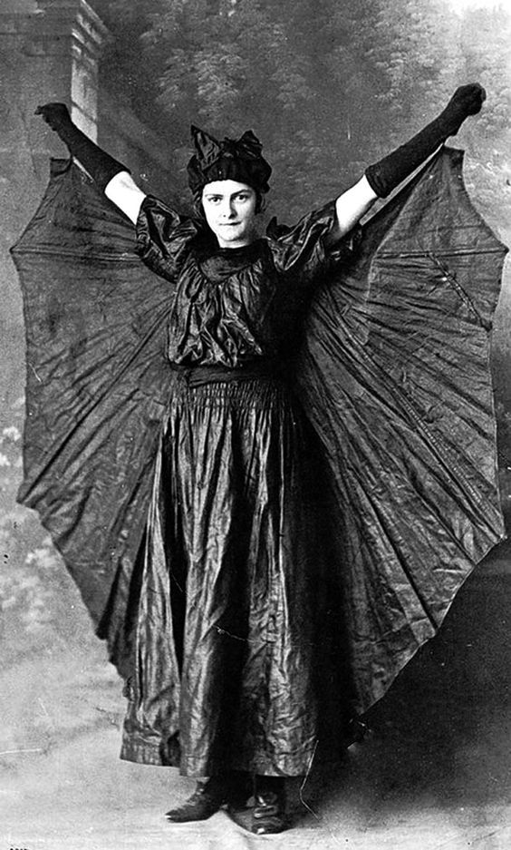 Clara Sutton in bat costume ca. 1930
