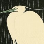 Ide Gakusui, Heron in the Rain, 1950