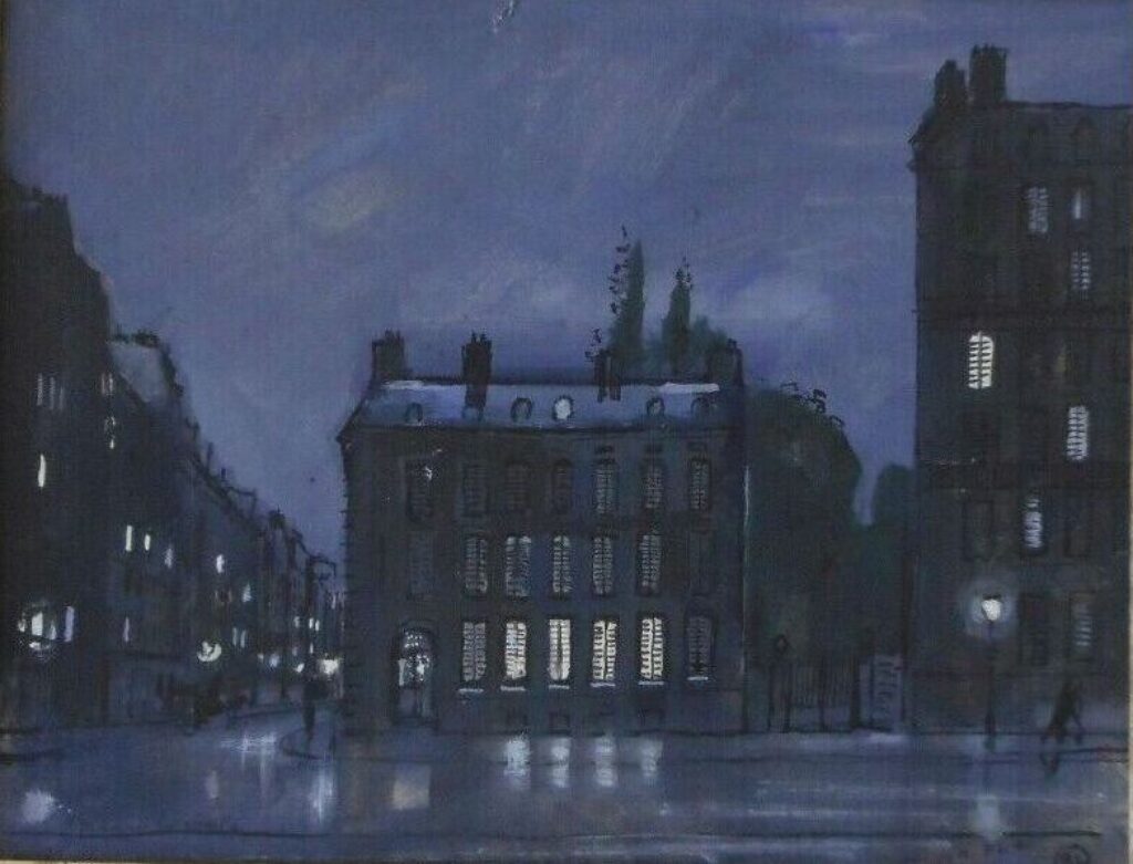 Paris by night | Paintings by Camille Pissarro / Pierre Bonnard / Henri Evenepoel / Bernard Lamotte / Maxime Maufra / Lelia Caetani di Sermoneta, 1895-1933 9 Paris by night | Paintings by Camille Pissarro / Pierre Bonnard / Henri Evenepoel / Bernard Lamotte / Maxime Maufra / Lelia Caetani di Sermoneta, 1895-1933 Street of Paris at Night Bernard Lamotte c. 1930